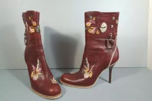 Tapestry Brown Butterfly Boots