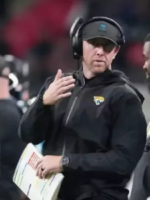 Jacksonville Jaguars 2025 Coach Liam Coen Black Jacket