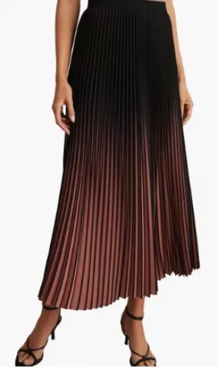 Marlie Ombré Pleated Skirt