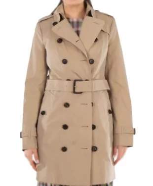 Brown Cotton Trench Coat