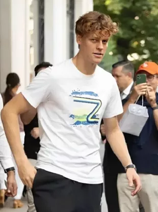 Jannik Sinner Milan White T-Shirt