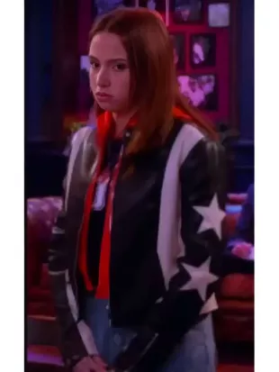 Jade Castillo Electric Bloom 2025 Star Leather Jacket