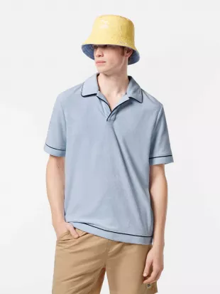Terrycloth Contrast Detail Relaxed-Fit Polo