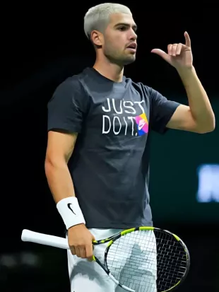 Rolex Paris Masters 2025 Carlos Alcaraz Black Graphic T-Shirt