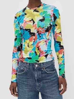 High Potential S02 Morgan Gillory Multicolor Floral Top