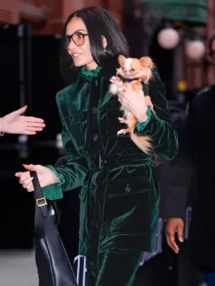 Demi Moore NYC Green Velvet Jacket