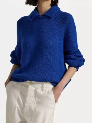 Nobody Wants This S2 Justine Lupe Collared Knit Sweater