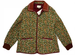 Green Floral 'Chateau Marmont' Quilted Jakcet
