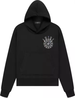 Black Crystal Stick Poke Hoodie