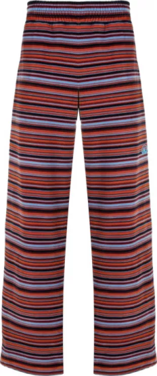 Multicolor Striped Velour Pants