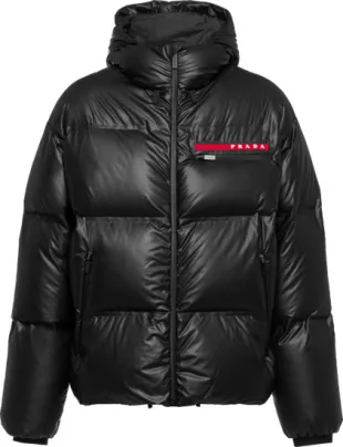 Black Light Nylon Puffer Jacket