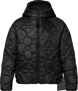 Black LVSE Monogram Quilted Jacket