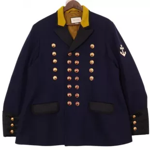 Navy Double Breasted Nautical Coat