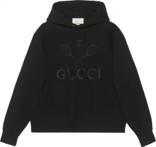 All Black Gucci Tennis Hoodie