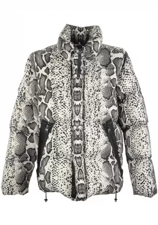 Snakeskin Print Puffer Jacket