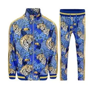 Men's Tiger Pattern Tracksuit Sets