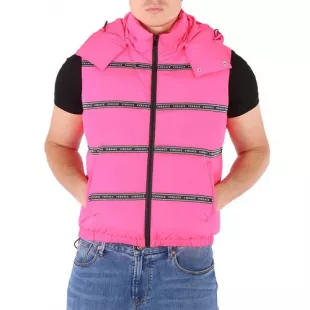 Hot Pink Nastro Tape Puffer Vest