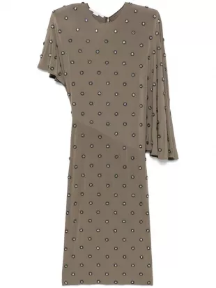 Crystal-embellished Midi Dress