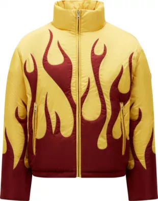 Yellow Flames Clancy Down Jacket