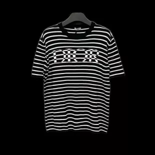 Navy & White Striped T-Shirt