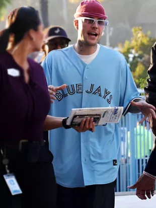 Justin Bieber 2025 World Series Jersey Blue