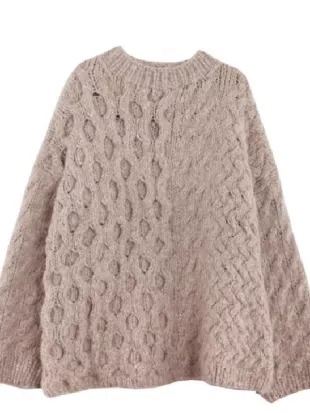 A Family Affair Nicole Kidman Beige Cable Knit Sweater