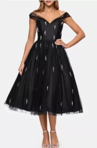 Embellished Tulle Cocktail Dress