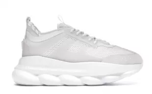 White 'Chain Reaction' Sneakers