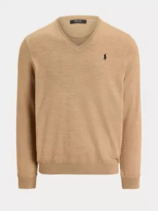Made In Chelsea S30 Beige V-Neck Beige Sweater