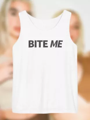 Made In Chelsea S30 Jazz Saunders Bite Me Printed Tank Top