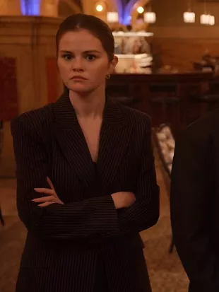 Only Murders in the Building Selena Gomez Pinstripes Blazer
