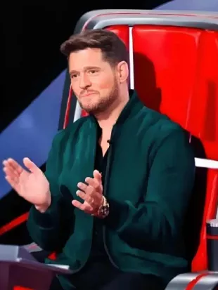The Voice S28 Michael Buble Green Bomber Jacket