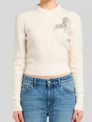 Sunny’s Leopard Embellished Sweater on The View