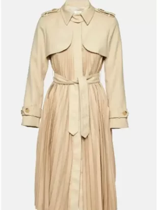 Heart & Hustle Houston Alaina Saulsberry Pleated Trench Coat