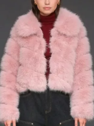 High Potential S02 Morgan Gillory Pink Fur Jacket