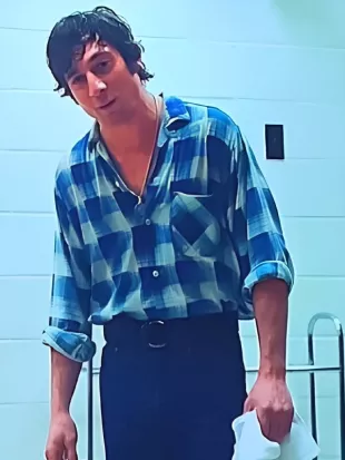 Jeremy Allen White Blue Plaid Shirt