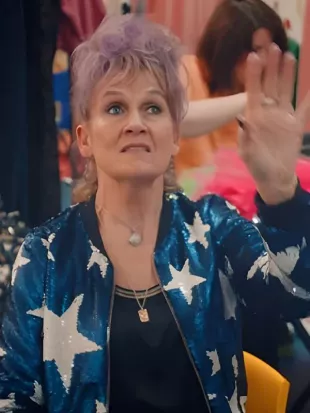 Riot Women S01 Lorraine Ashbourne Stars Sequin Jacket