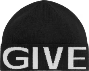 Black Logo Cuff Beanie