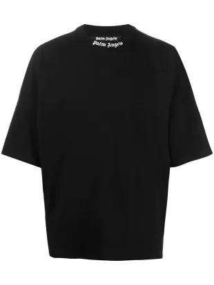 Black Collar Logo T Shirt