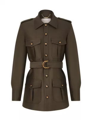 Rebellion Belted Wool and Silk-blend Jacket