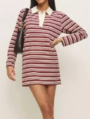 Nobody Wants This S02 Justine Lupe Striped Polo Mini Dress