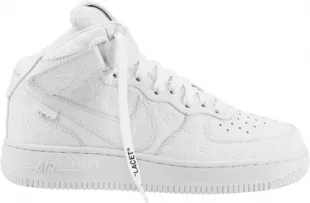 Air Force 1 Mid x Louis Vuitton White