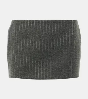 Pinstripe Low-rise Miniskirt