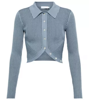 Sol Ribbed-knit Crop Cardigan