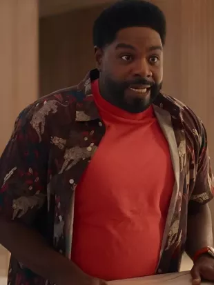 Loot Season 3 Ron Funches Leopard Printed Shirt