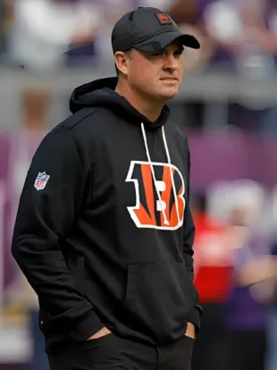 Zac Taylor Cincinnati Bengals Sideline Initial Home Black Hoodie