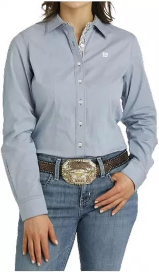 Blue Print Button Down Shirt