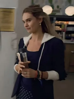 Swiped 2025 Lily James Hooded Blazer