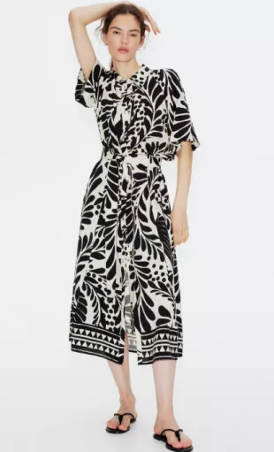 Tie-belt Shirt Dress