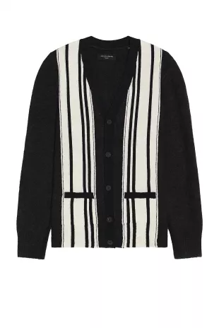 Berkley Contrast Striped Open Cardigan